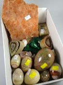Parcel of various mineral eggs & stone specimens