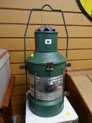 Painted green metal mast head lamp