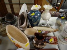 Parcel of various vases & bowls including Sylvac, Poole, coloured lustreware etc