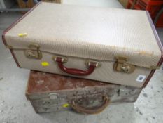 Two vintage suitcases