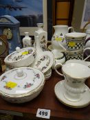 A tray of modern Wedgwood patterned china