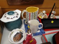 Royal Doulton figure 'Garnet', Poole casserole pot, Aynsley bowl etc