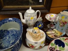 Wedgwood 'Chinese Legend' coffee pot, Royal Albert 'Old Country Roses' dog bowl etc