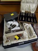 Two toiletry bags, commemorative wedding gift etc