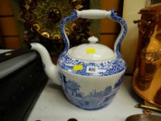 A large Spode Italian kettle (being sold on behalf of Cancer Research Wales)