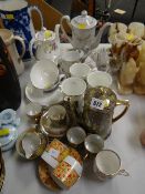 Parcel of mixed teaware in various patterns