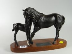 Beswick Connoisseur Collection model entitled 'Black Beauty & Foal'
