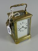 A brass carriage clock