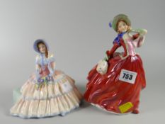 Royal Doulton figure - 'Autumn Breeze' together with Royal Doulton figure - 'Daydreams'
