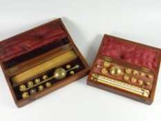 Two cased hydrometer's, one by Sikes