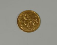 A 1909 Edward VII half-sovereign