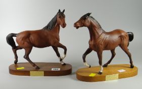 Beswick model figures of racehorses entitled 'Spirit of the Wind' & 'Spirit of Fire'