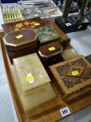 A collection of various boxes