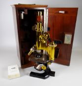 A cased Carl Zeiss Jenna microscope