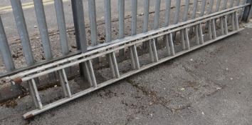 A set of aluminium ladders (outside)