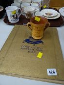 A 1937 Ewenny coronation commemorative twin-handled cup inscribed 'Mary Jane' together with a