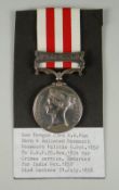 INDIAN MUTINY MEDAL with single clasp Lucknow, engraved to GEO Morgan 1st Battalion 23rd R.W.