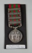 INDIA MEDAL 1894 with four clasps Waziristan 1901-2, Tirih 1897-98, Samana 1897 & Punjab Frontier