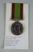 AFGHANISTAN MEDAL engraved to B/1278 Private G Tyce 66th Foot (with printed information card)