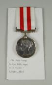 VICTORIAN INDIA MUTINY MEDAL 1857-1858 engraved to Private John Lange 34th Foot (with printed