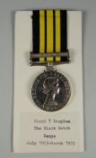 AFRICA GENERAL SERVICE MEDAL with single clasp Kenya, engraved 22546849 Corporal T Douglas B.W (