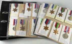 AN ALBUM OF WWII PERIOD MEDALS CONCERNED MAINLY WITH THE WAR AGAINST JAPAN (circa 1941-1945)