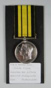 VICTORIAN ASHANTEE MEDAL engraved to Private G Groves RM, HMS Simoom 73-74, (with printed