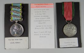 VICTORIAN CRIMEA MEDAL WITH THREE CLASPS FOR SEBASTOPOL, INKERMANN & BALAKLAVA awarded & engraved to
