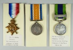 GROUP OF THREE MEDALS to include India General Service medal with single clasp Afghanistan NWF