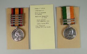 QUEEN'S SOUTH AFRICA MEDAL with five clasps Laing's Nek, Transvaal, Relief of Lady Smith, Orange