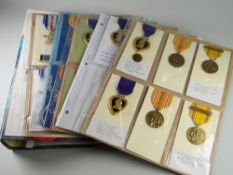 AN ALBUM OF UNITED STATES MEDALS to include medal group for Corporal J J Mott 4th Regiment US Marine