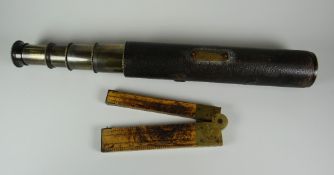 THE LORD BURY TELESCOPE BY J H STEWARD 106 Strand, London, the leather set with plaque engraved