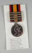 QUEEN'S SOUTH AFRICA MEDAL with four clasps South Africa 1901, Transvaal, Orange Free State & Cape