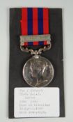INDIA GENERAL SERVICE MEDAL with single clasp Umbayla, engraved to 696 J Stewart (with printed