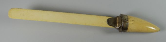 A SILVER & IVORY PAGE-TURNER Birmingham 1917