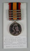 QUEEN'S SOUTH AFRICA MEDAL with four clasps Transvaal, Relief of Lady Smith, Tugela Heights & Cape
