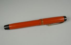VINTAGE RED PARKER DUOFOLD FOUNTAIN PEN (Made in Canada)