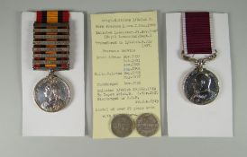 QUEEN'S SOUTH AFRICA MEDAL with seven clasps South Africa 1901, Belfast, Diamond Hill, Johannesburg,