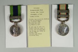 GEORGE V INDIA GENERAL SERVICE MEDAL WITH NORTH WEST FRONTIER 1930-31 clasp together with George