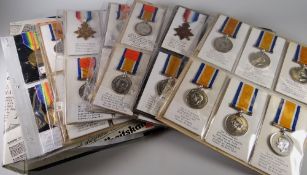 ALBUM OF WWI PERIOD SINGLE STARS & MEDALS relating to Brigade of Guards, Old Contemtibles,