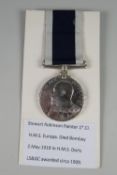 EDWARD VII NAVAL LONG SERVICE & GOOD CONDUCT MEDAL engraved to 344870 Stuart Robertson Painter 1st