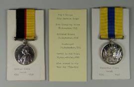QUEEN'S SUDAN MEDAL 1896-1898 together with Khedive's Sudan medal, both awarded & engraved to S/