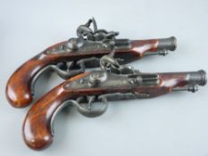 Pair of replica Hawkins flintlock pistols