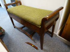 Vintage twin seat piano stool A/F