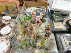 Collection of mainly fairy figurines and similar items