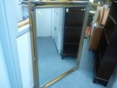 Large bevelled glass gilt framed mirror