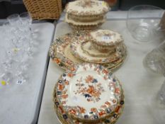 Gilt and rust decorated Victorian part dinner service