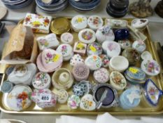 Good collection of porcelain and other trinket boxes