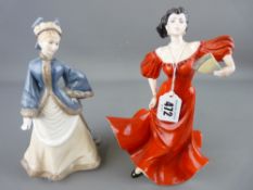 Two porcelain lady figurines - Coalport Ladies of Fashion 'Romany Dance' and Royal Worcester '