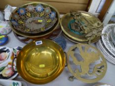 Parcel of brass and copperware